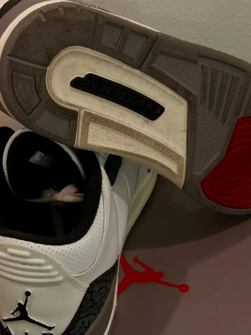 AIR JORDAN 3 RETRO SUMMIT WHITE/FIRE RED BLANC SOMMET/ROUGE FEU
